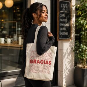 Gracias‎ Graphic Canvas Tote Bag